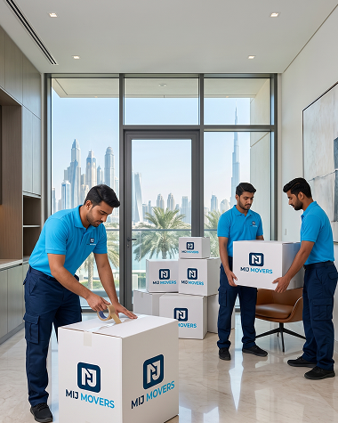 MIJ Movers full-service home moving and packing team at work